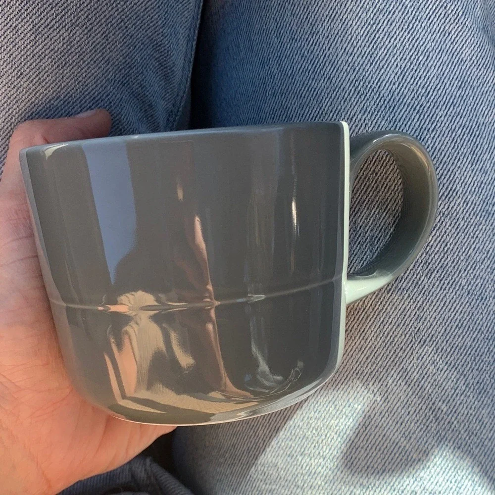 Crate & barrel Aaron Probyn‎ set of 4 mugs gray ceramic